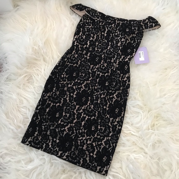 JS COLLECTIONS Womens Lace Mini Cocktail Dress - Picture 2 of 7